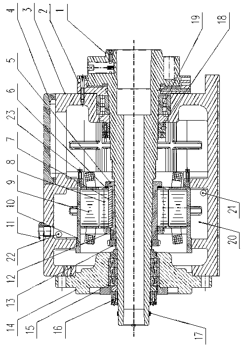 Energy-conservation machine tool main shaft drive mechanism and matched lanthanon permanent magnet motor