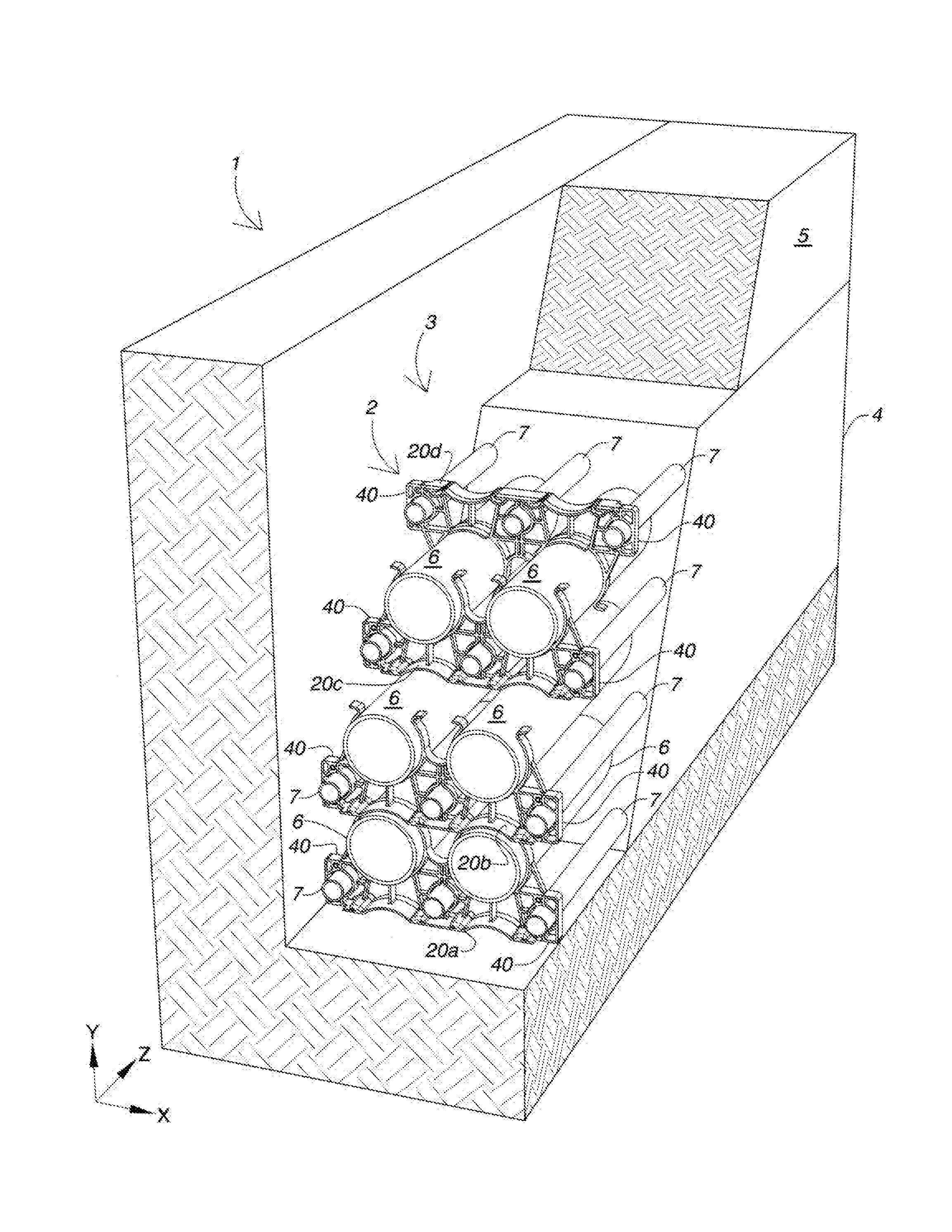 Conduit spacer for duct banks