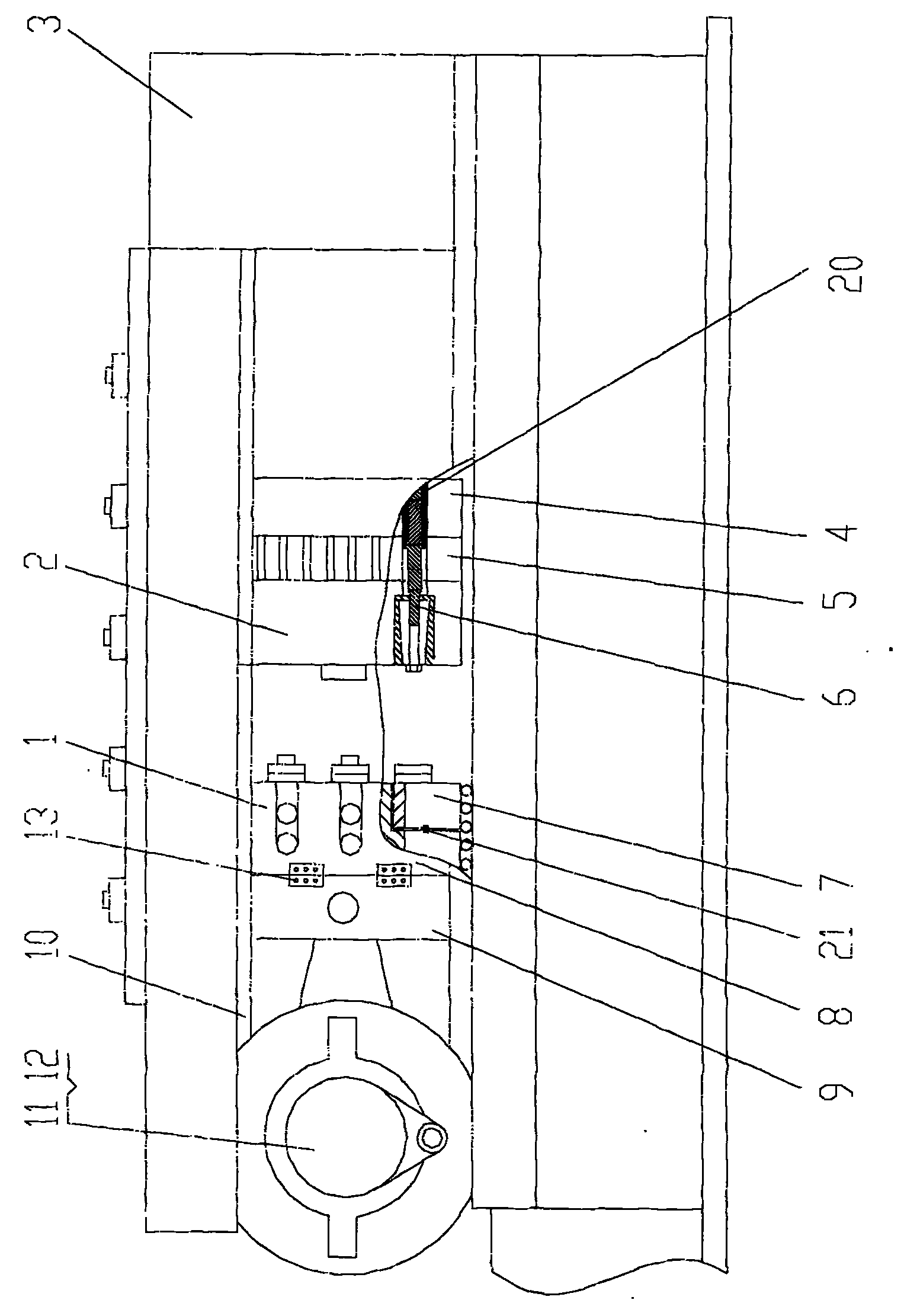 Bolt cold header, mould box thereof and correcting and adjusting method for positioning mould