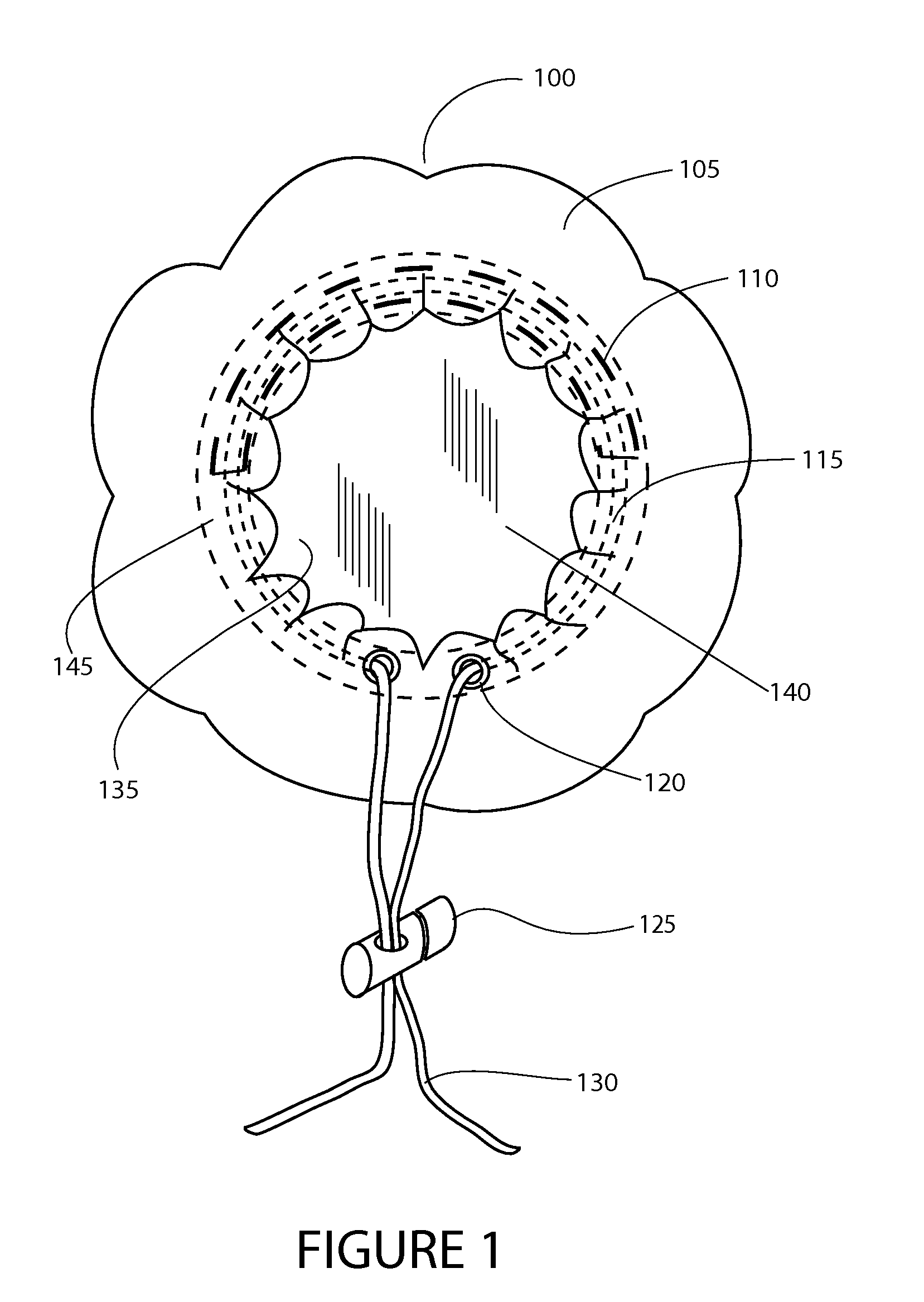 Ear cover with drawstring and concentric resilient aural helix hanger