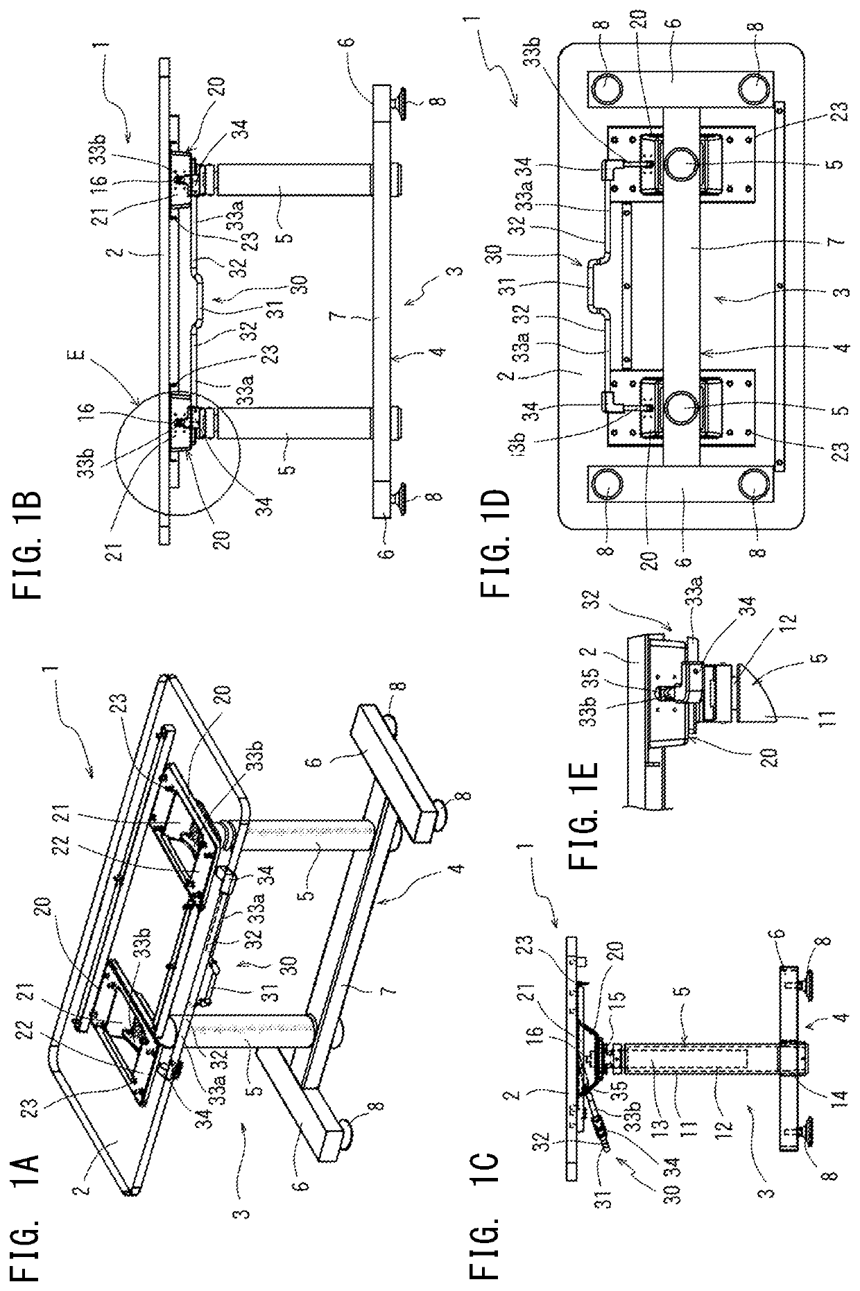 Lifting table with height adjustment device