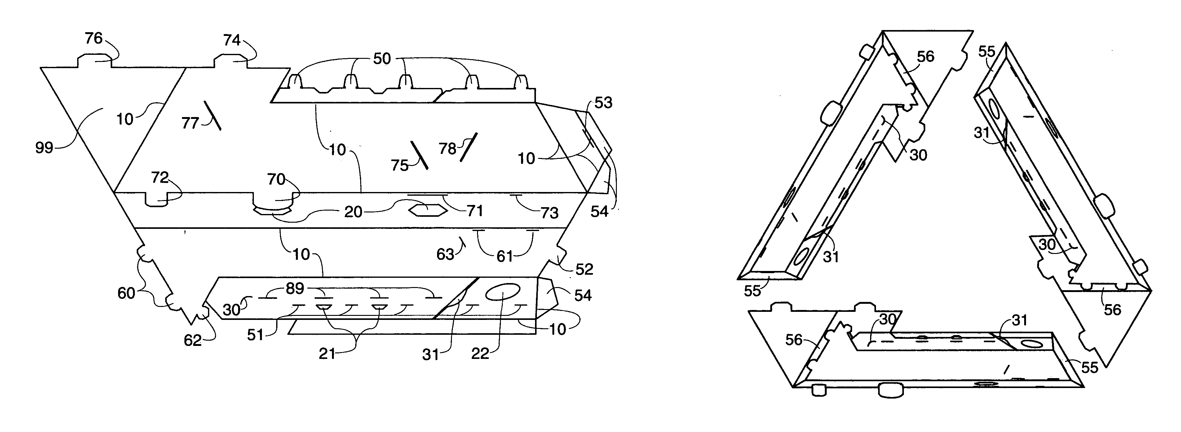 Folding structural panel unit