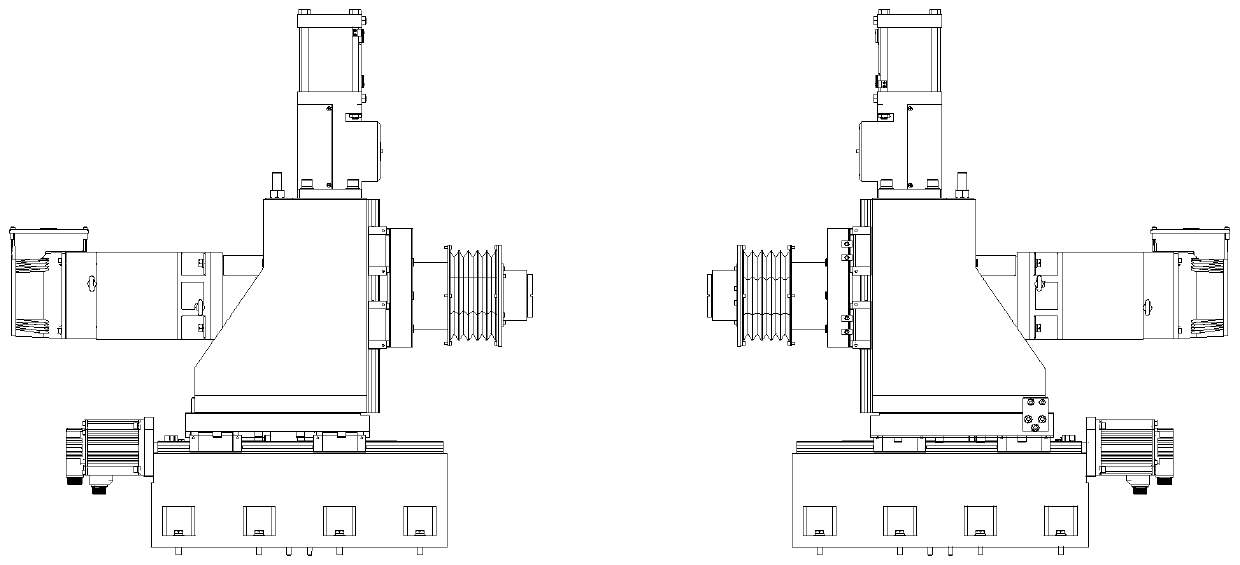 Double-head type efficient grinding mechanism for semiconductor crystal bar