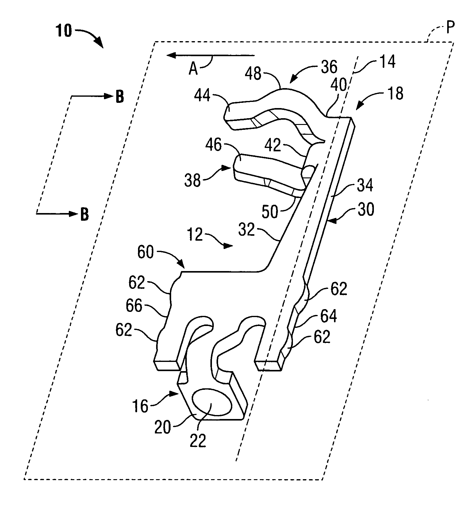 Zero insertion force dual beam surface mount contact