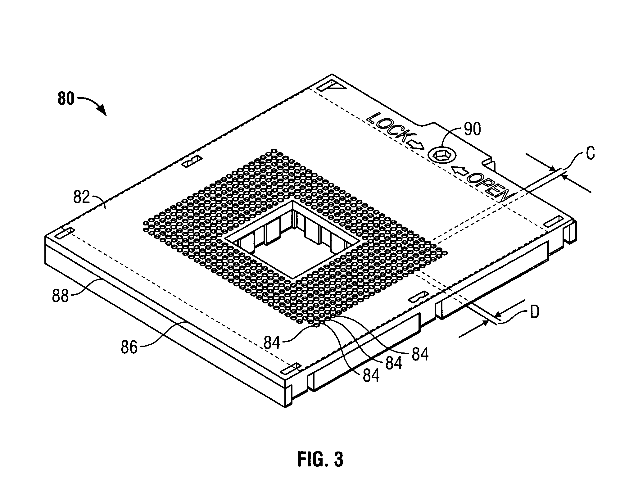 Zero insertion force dual beam surface mount contact