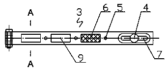 Topping type door and window fixing fitting