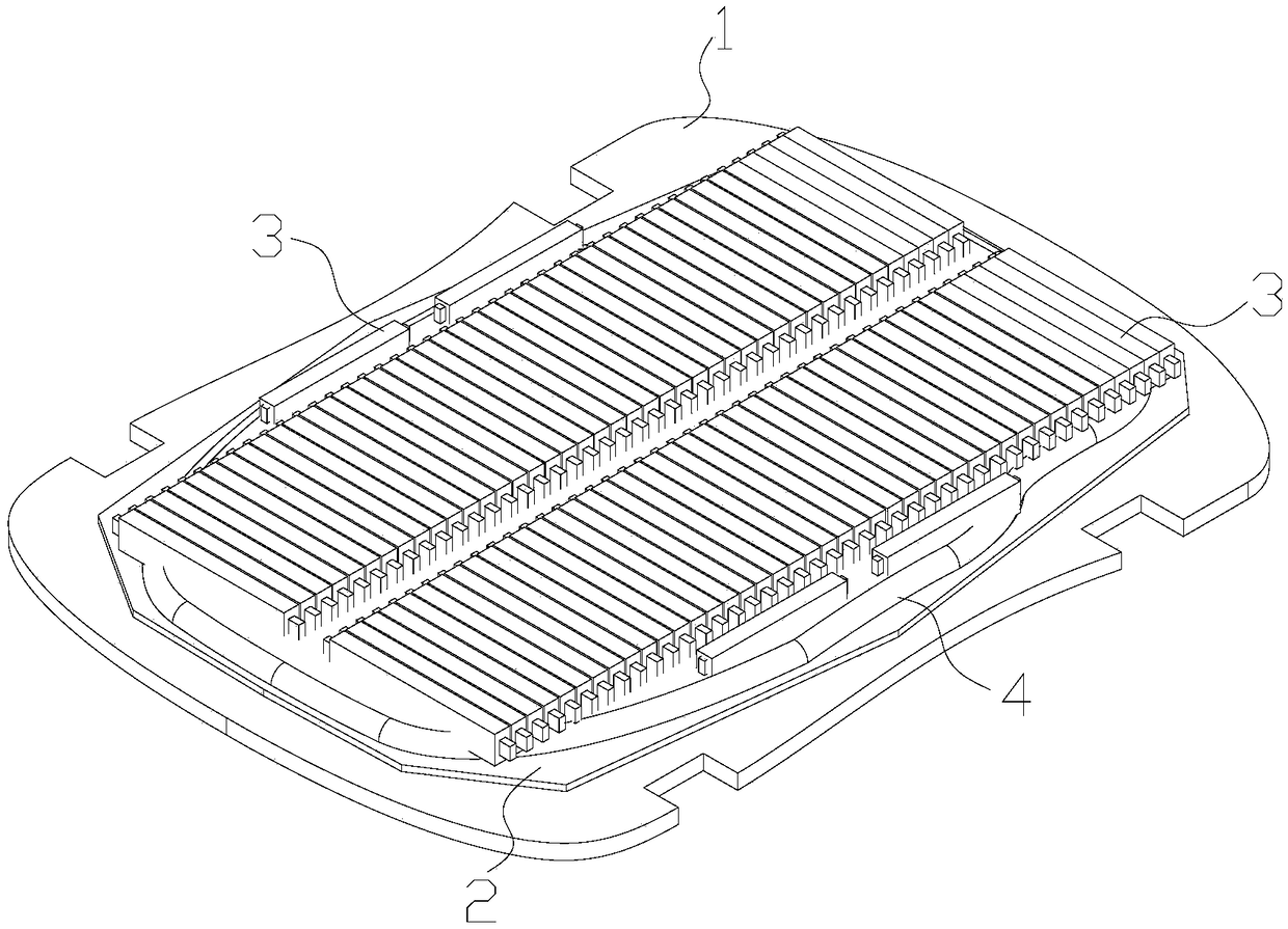 Battery core fixing structure for electric automobile and electric automobile