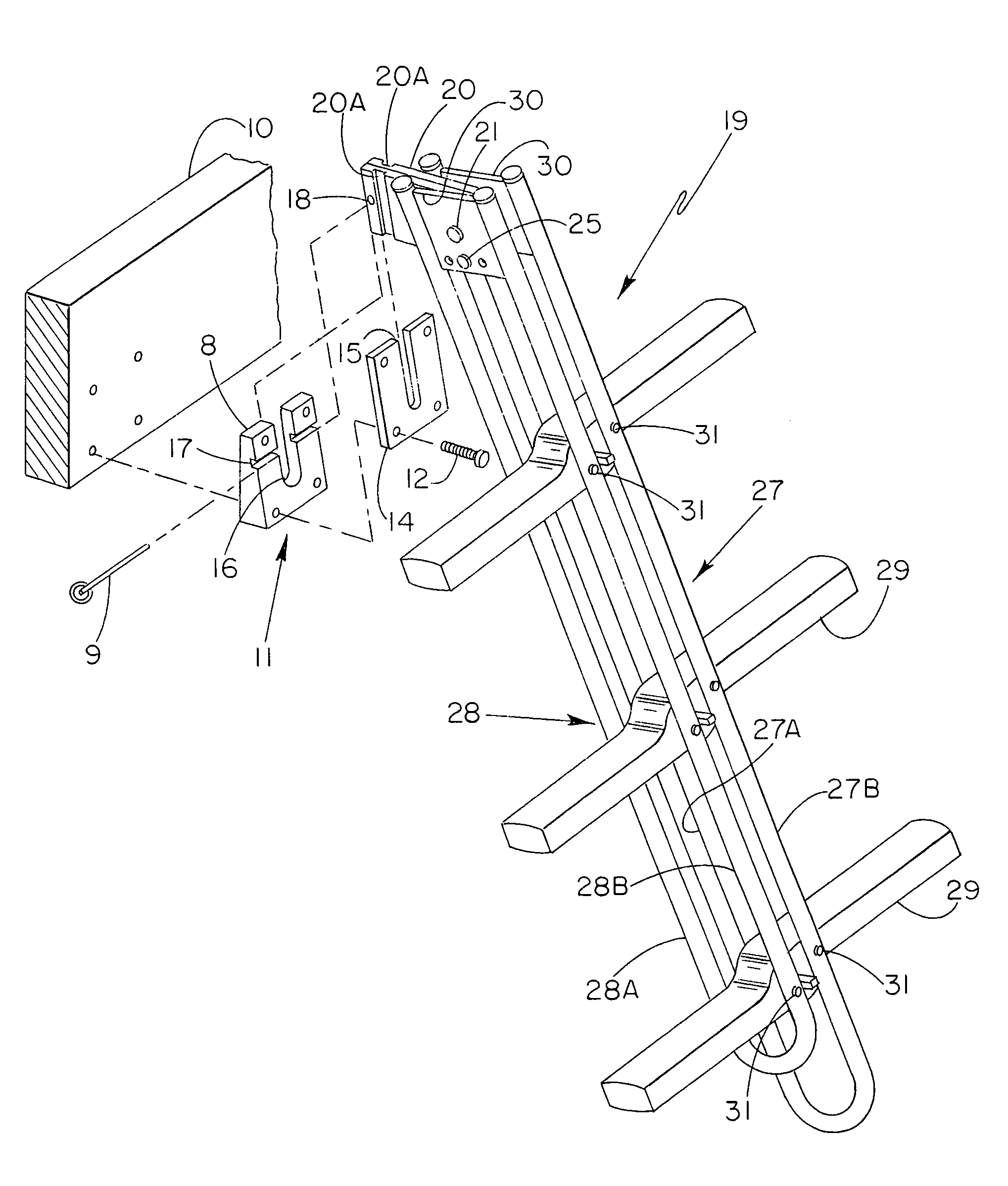 Boarding ladder mounting apparatus