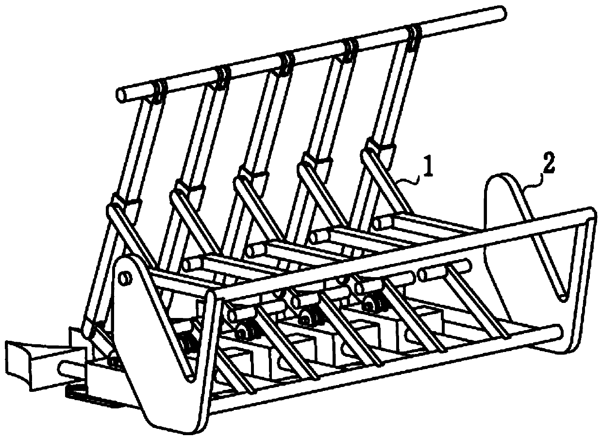 Extracting device of a whole cotton straw extracting machine