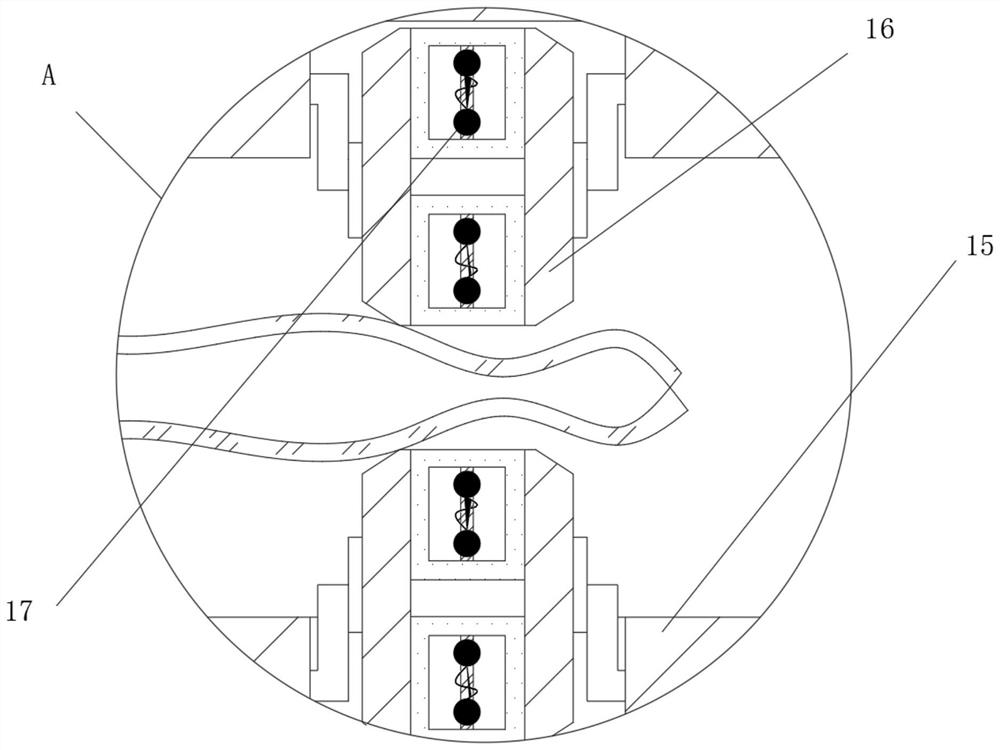 Automatic sealing device for hardware part packaging bag