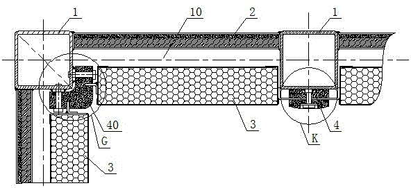 Assembled broken bridge sound-absorbing wall