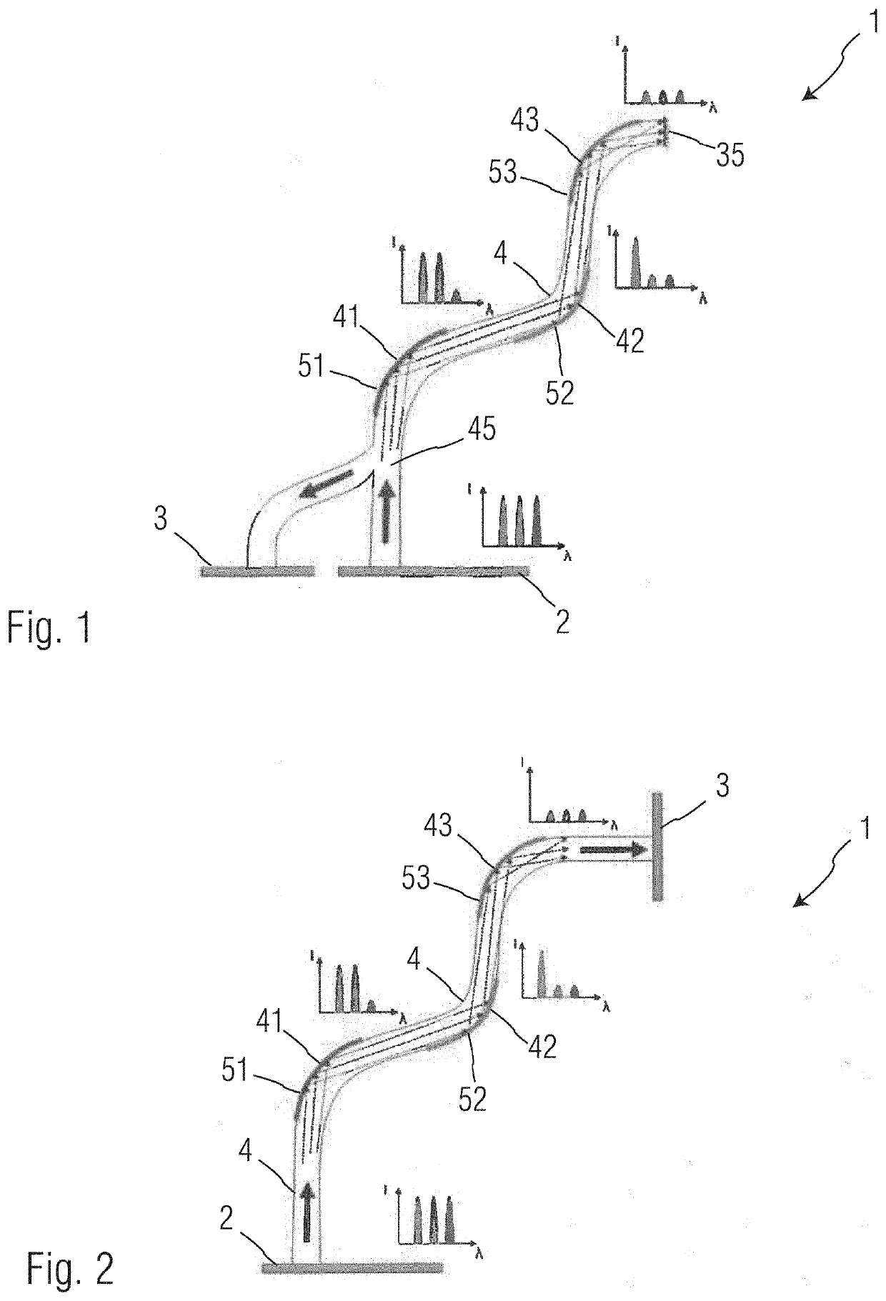 Fiber-optic sensor, data glove and method for detecting curvature