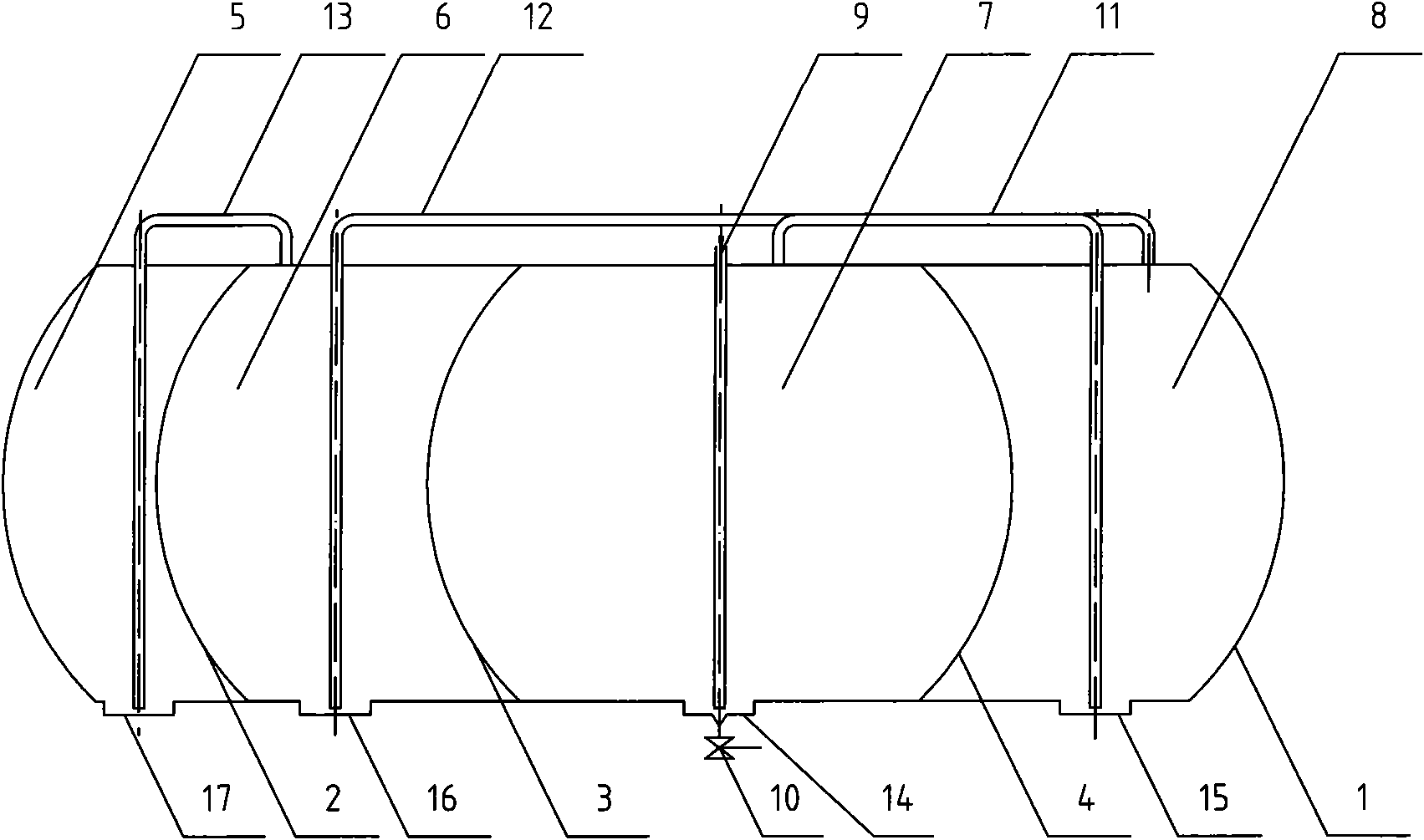 Anti-vibrating liquid storage tank for transportation vehicle