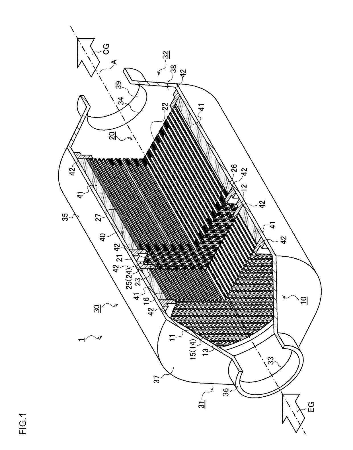 Exhaust gas purifying device