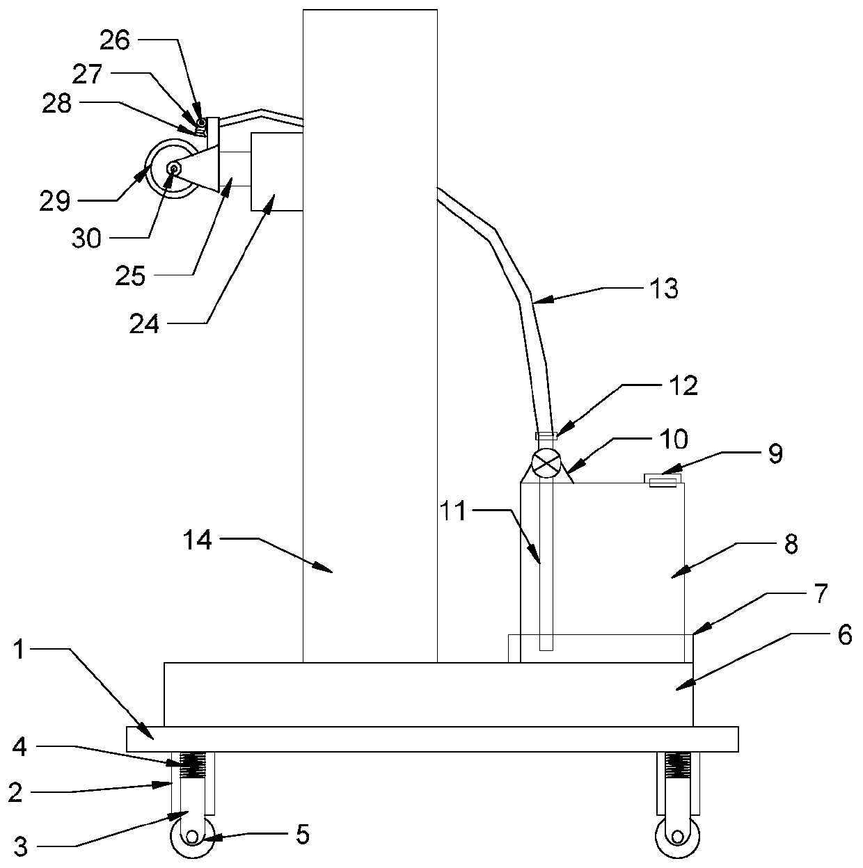 Building wall painting device convenient to use