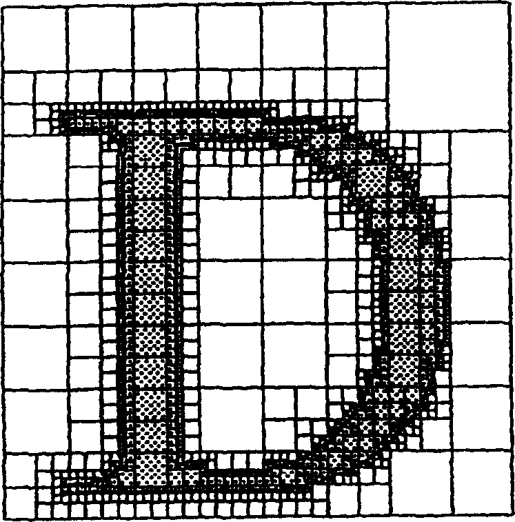 Method and apparatus for antialiasing a region of a two-dimensional distance field representing an object