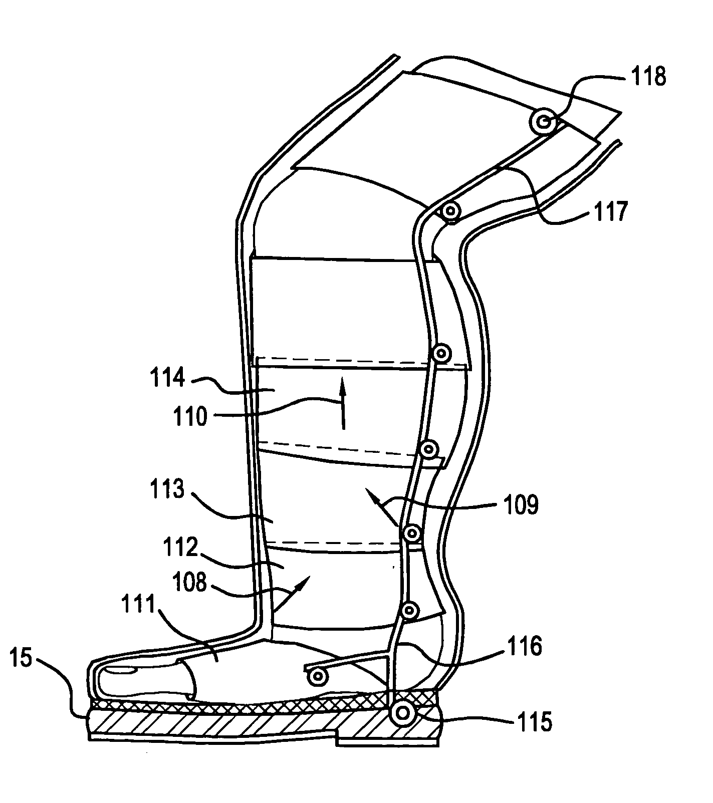 Device and method for low pressure compression and valve for use in the system