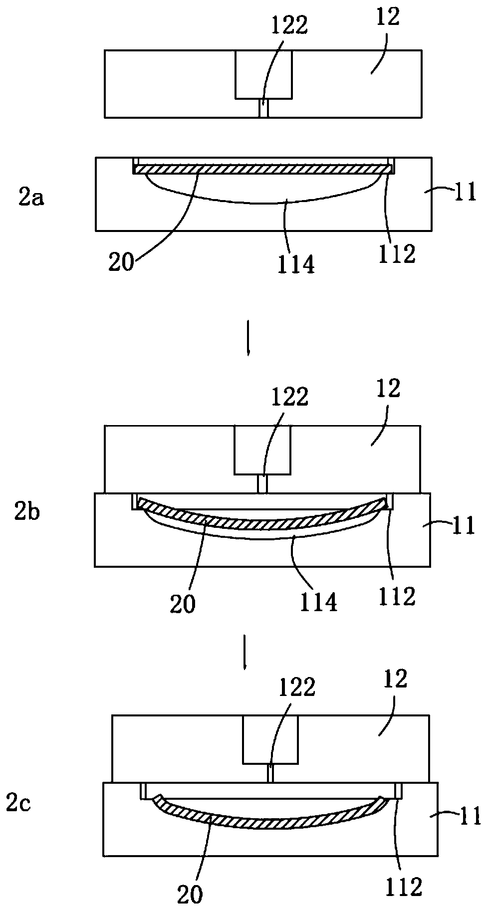 Glass ceramic rear cover forming method and die