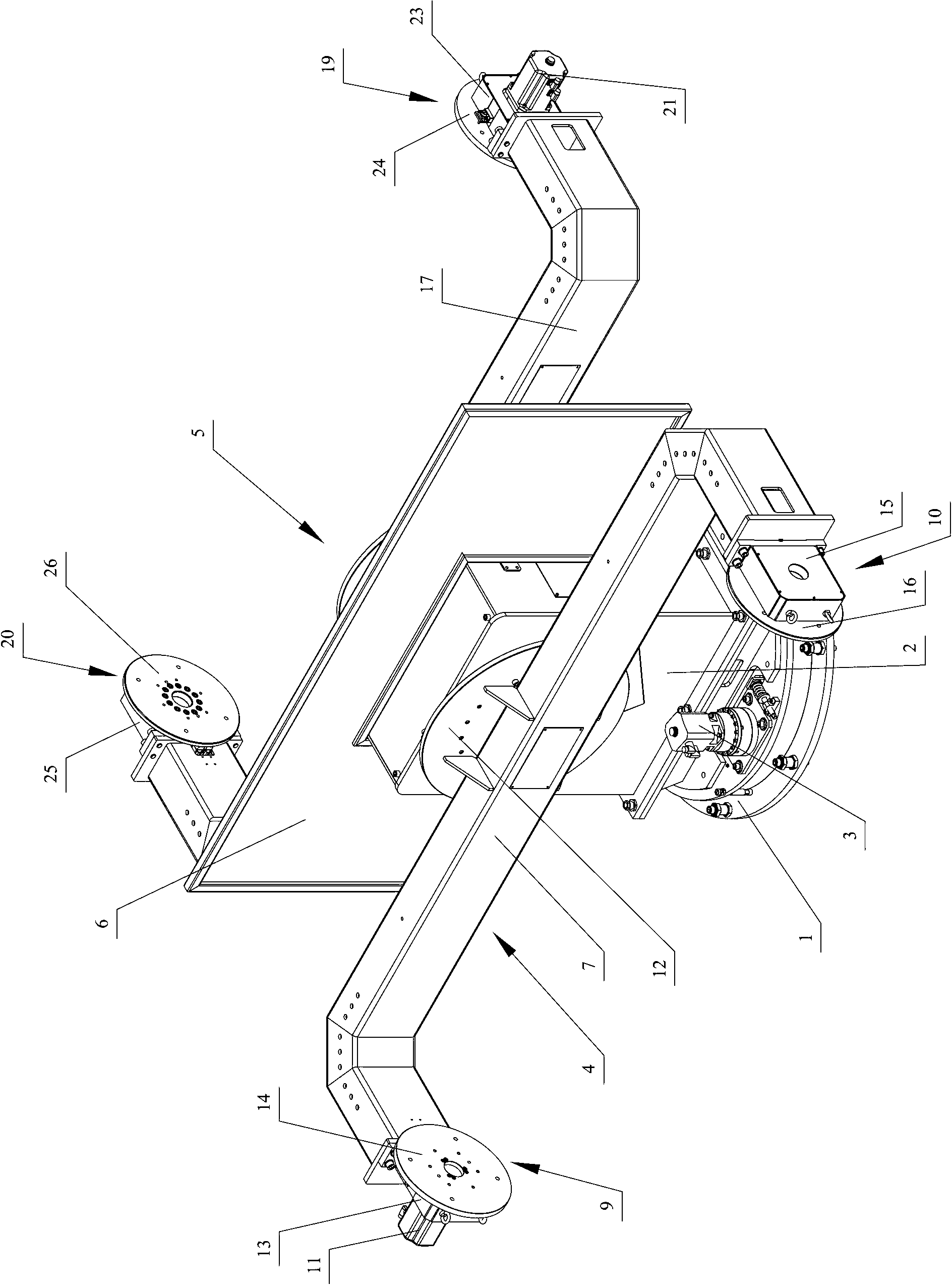 Precision five-axis double-station position changing machine