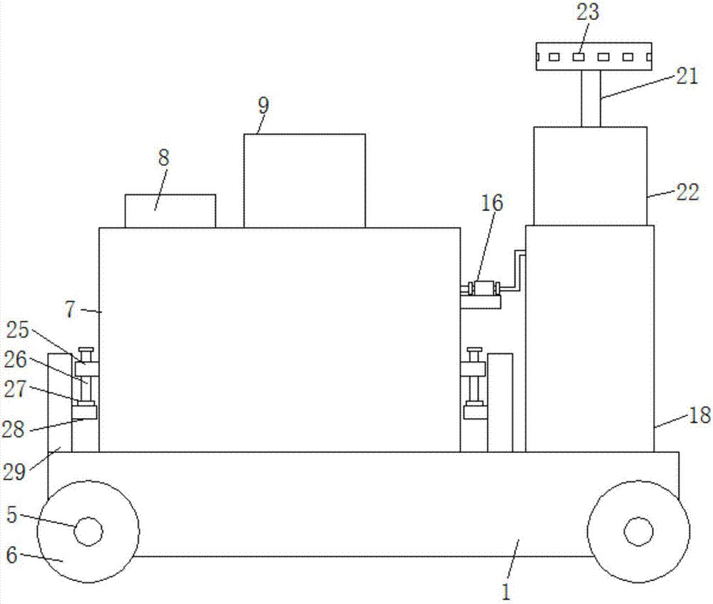 Artificial intelligent agent spraying device which is for garden management and is convenient to use