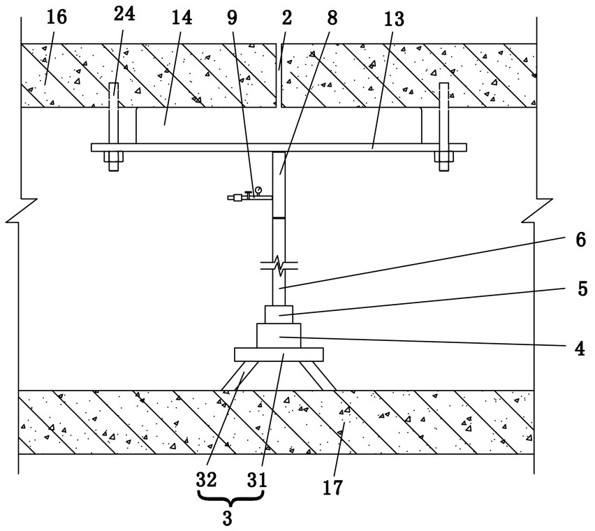 Under-pressure rapid permanent plugging device and plugging method for gas leakage of underwater pipe gallery