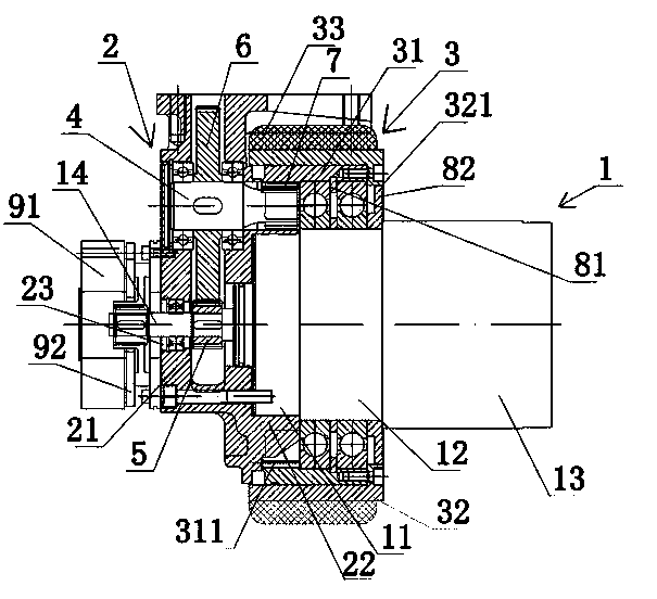 Electric horizontal driving wheel assembly