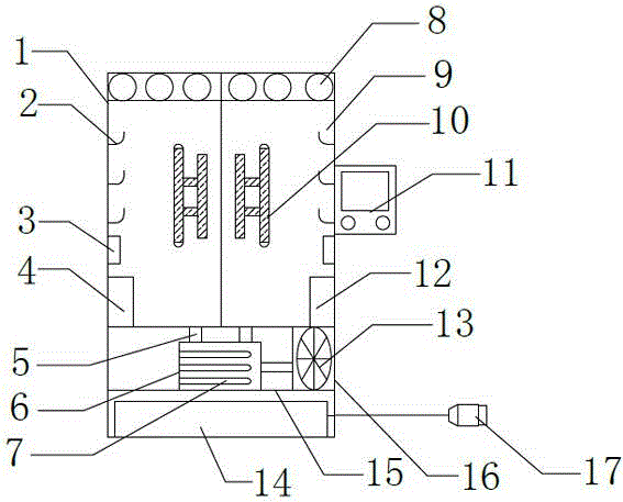 Device capable of drying and sterilizing clothes