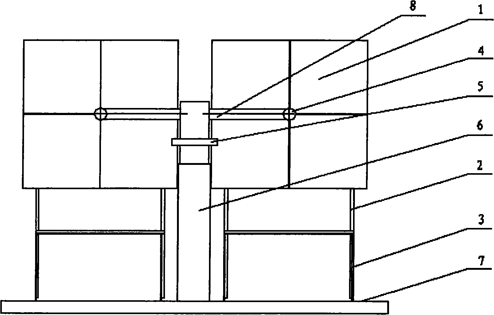 Single-tower multi-disc type solar power generating system