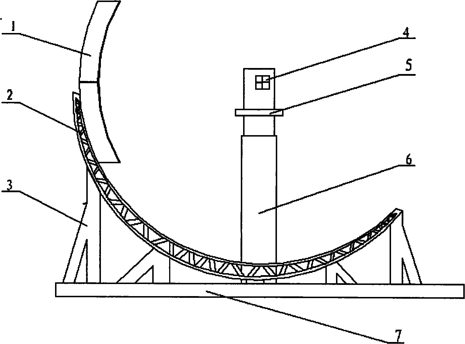 Single-tower multi-disc type solar power generating system