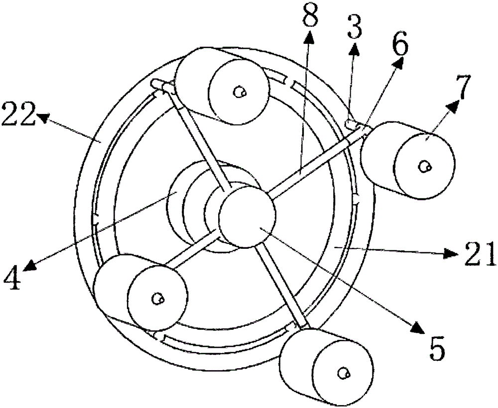 Double-ring rotary spray washing device for multi-head mold