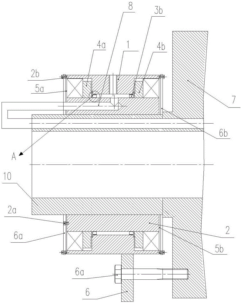 Compressed air rotation device of frame winch