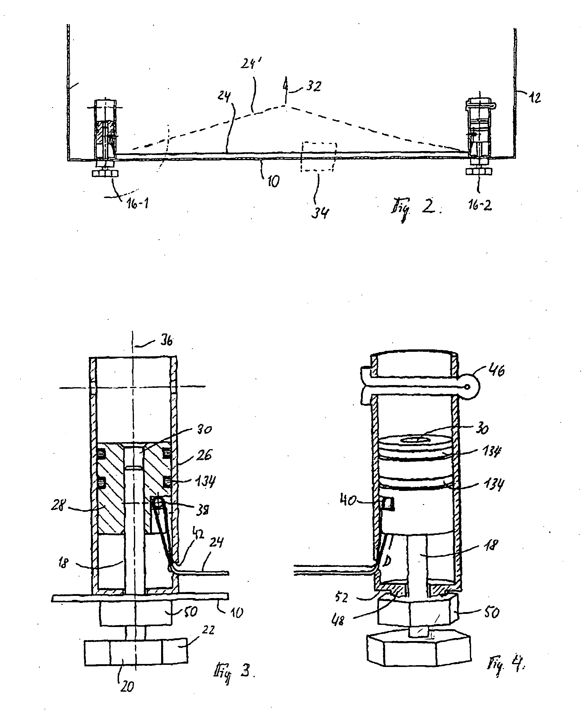 Levelling system for domestic appliances