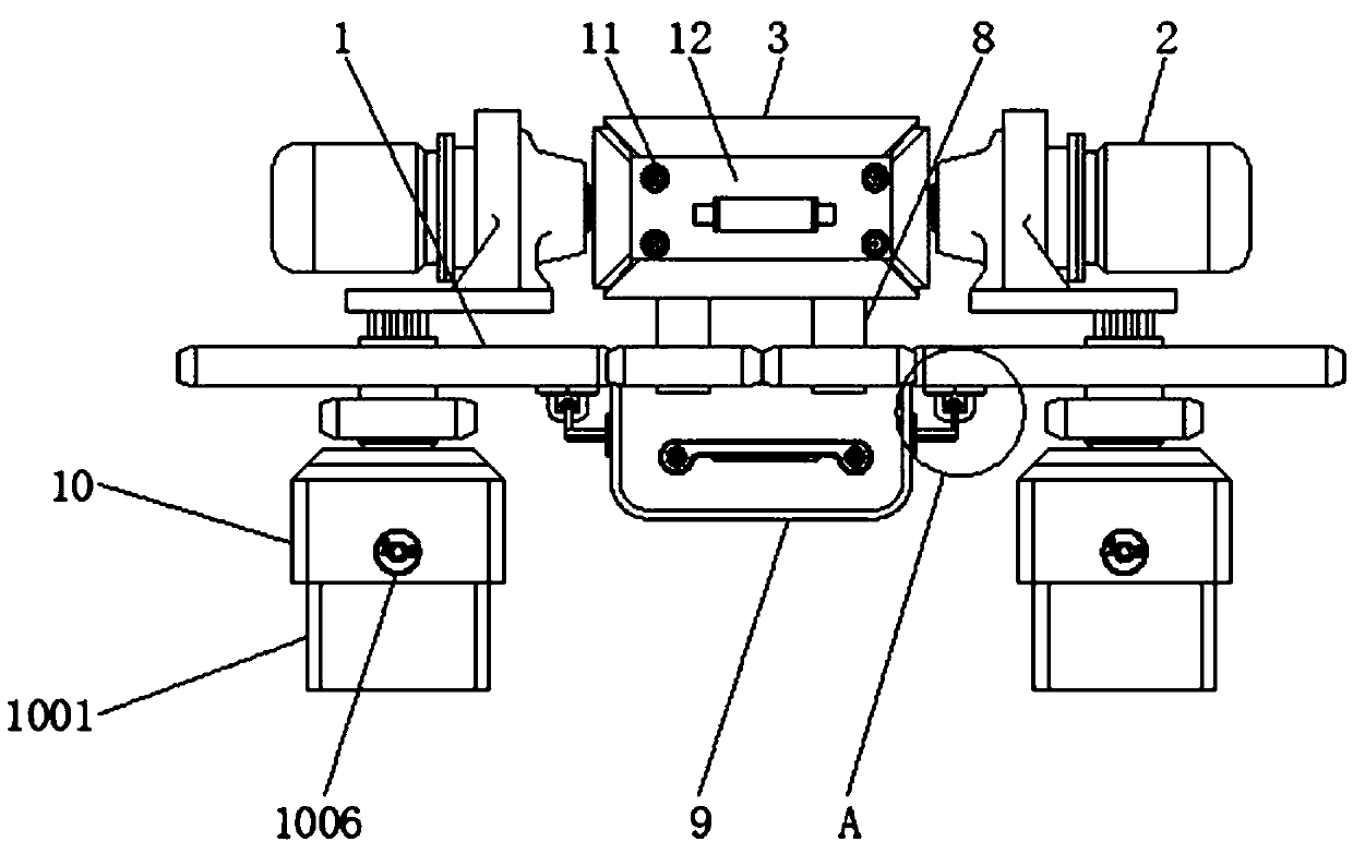 Grinding device with stability for wind turbine blades