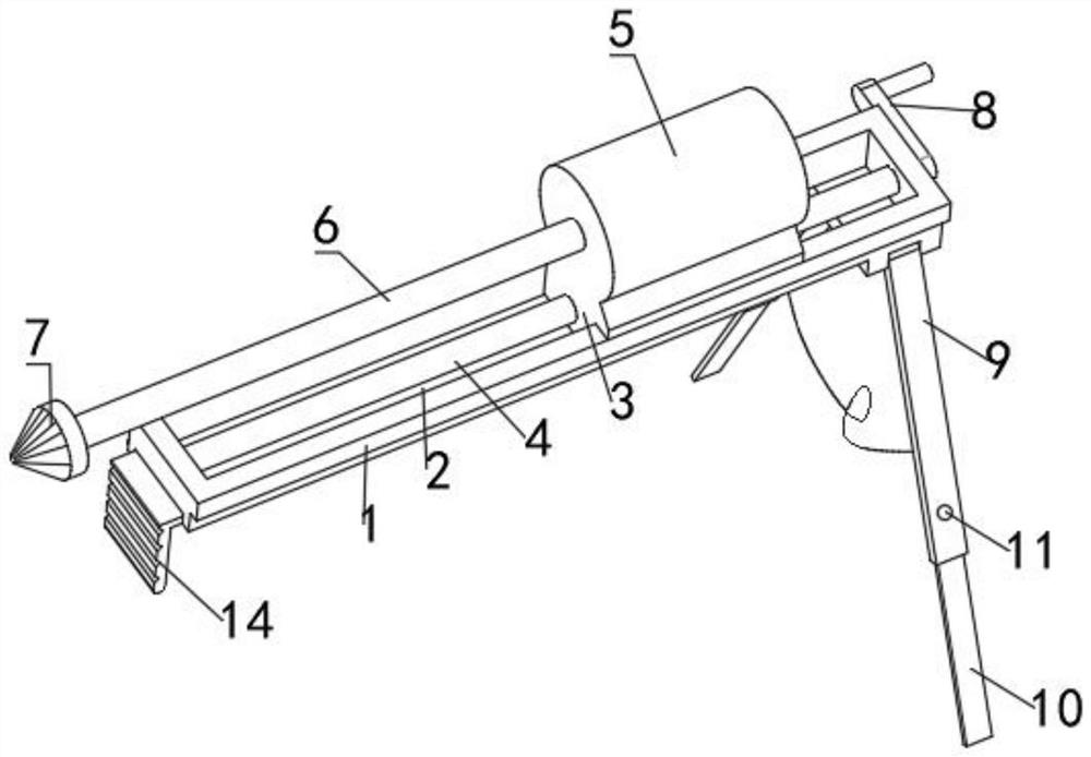 Punching tool facilitating installation of tunnel equipment