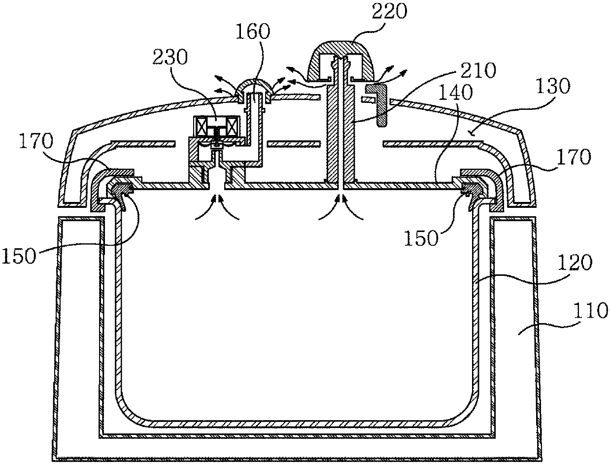 Electric pressure cooker steam extraction device