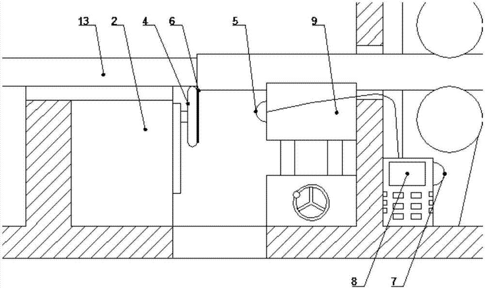 Grinding type stripping machine capable of monitoring grinding disc and working method for grinding type stripping machine