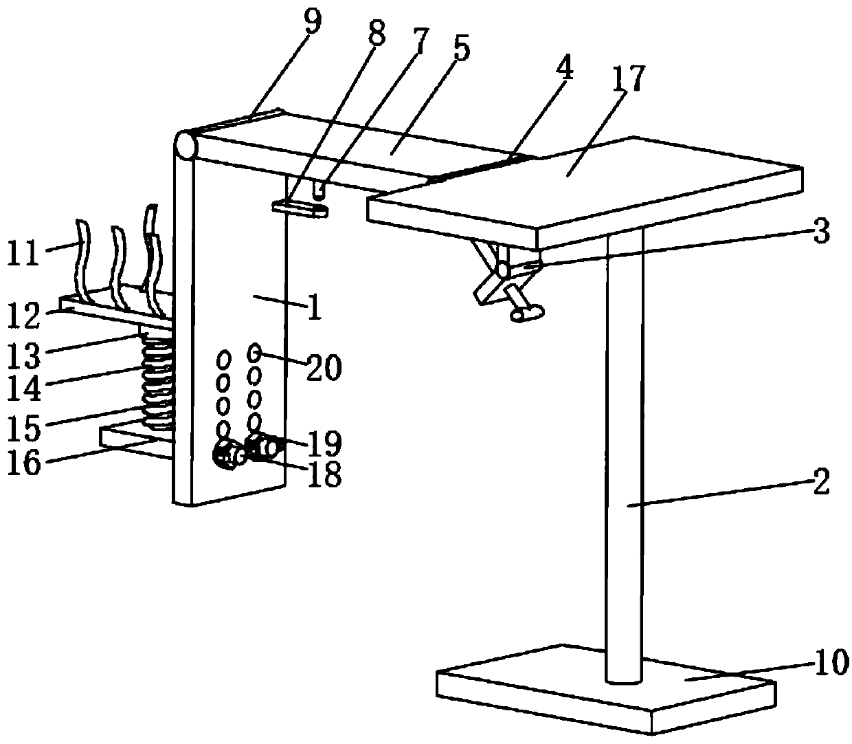 A foot-operated lower limb position rehabilitation aid