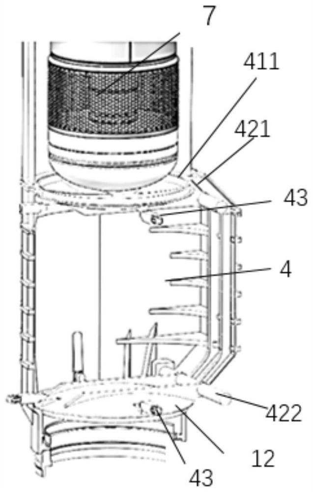 Dismounting and mounting device for intermediate heat exchanger