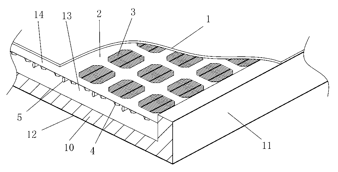 Flat-panel solar photovoltaic water-heating air-heating compound heat collector