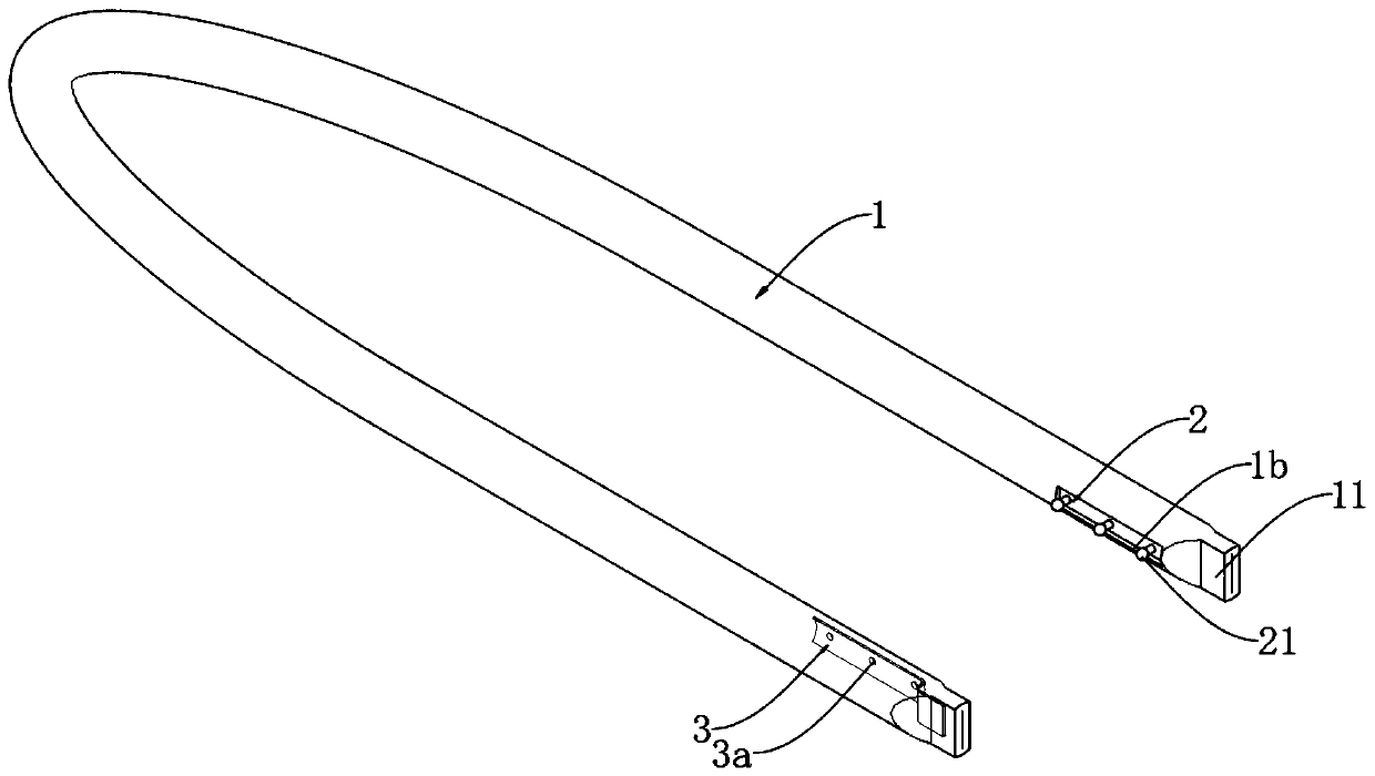 Hepatic portal blocking band with detachable buckle, timing function and no blocking pincers