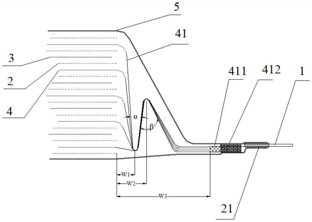 Power battery current collector tab shaping method and battery thereof