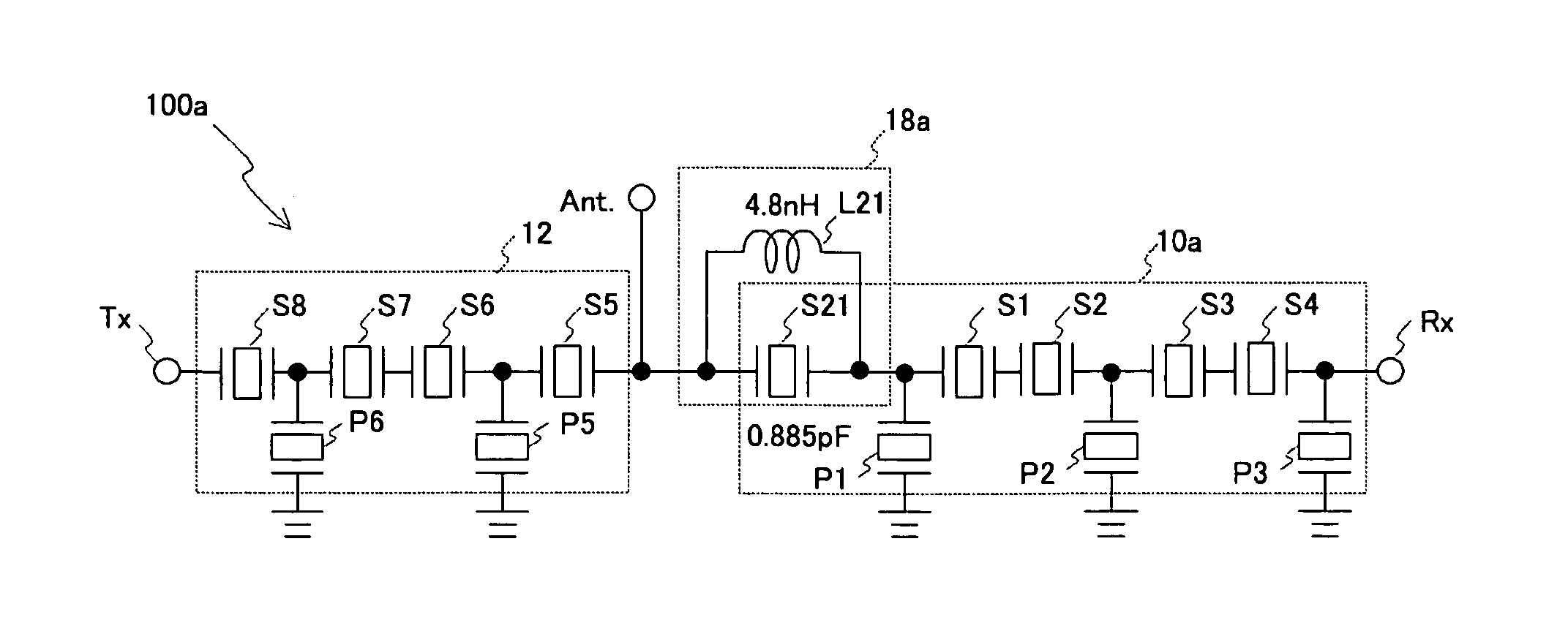 Filter and antenna duplexer