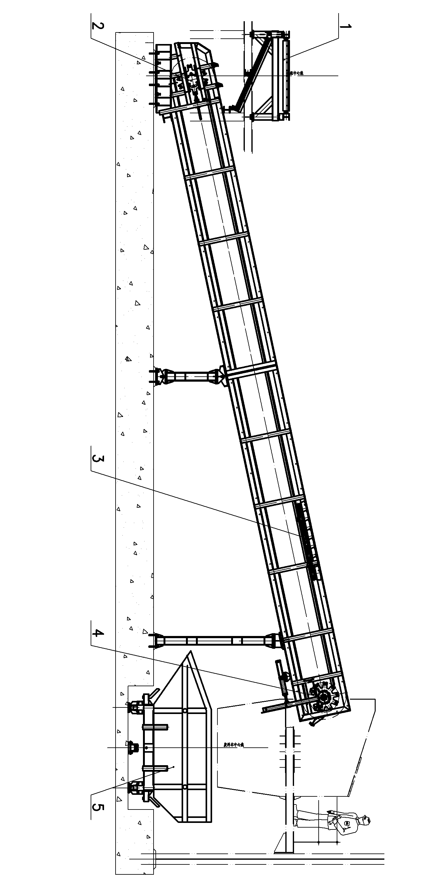 Strip steel waste output device