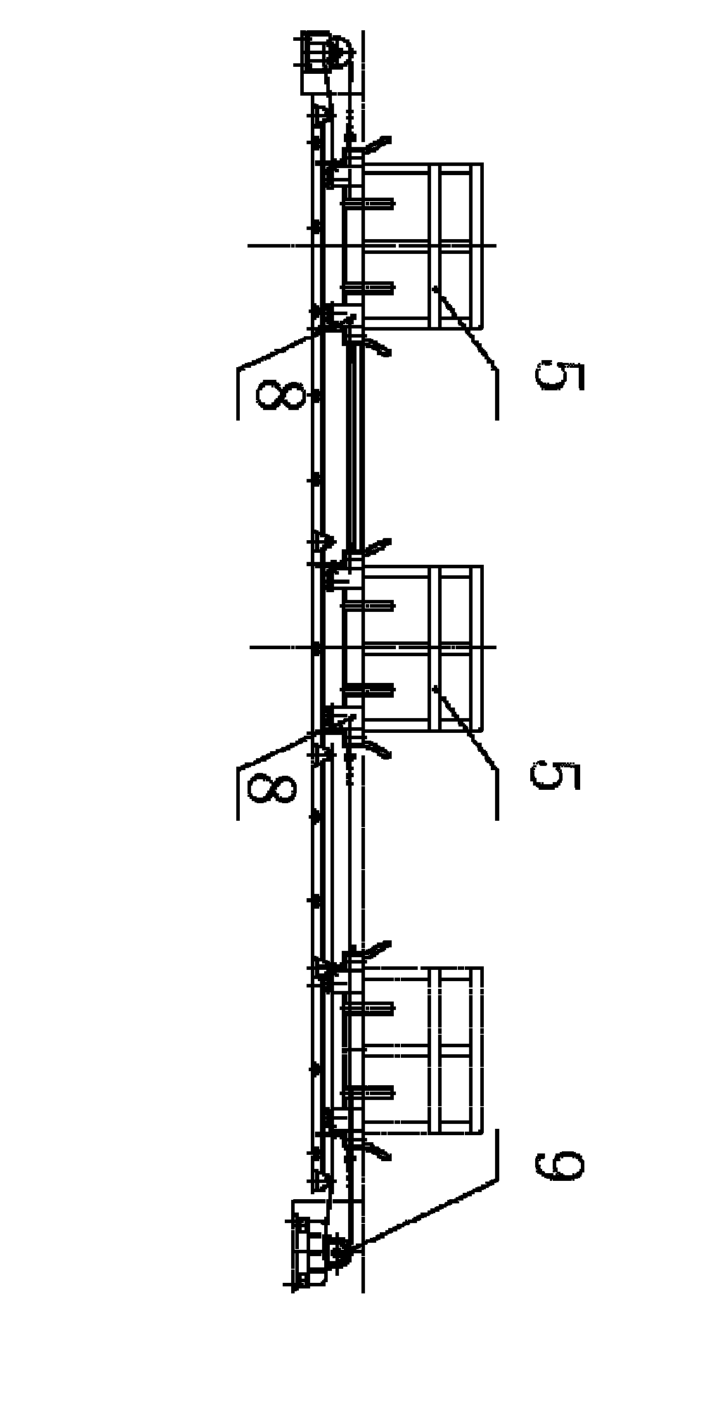 Strip steel waste output device