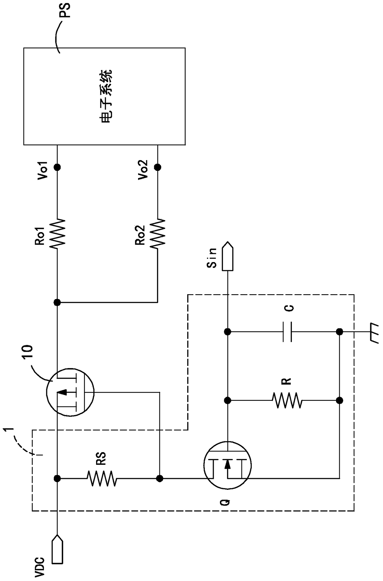 Power supply system, linear control module and control method for switching elements