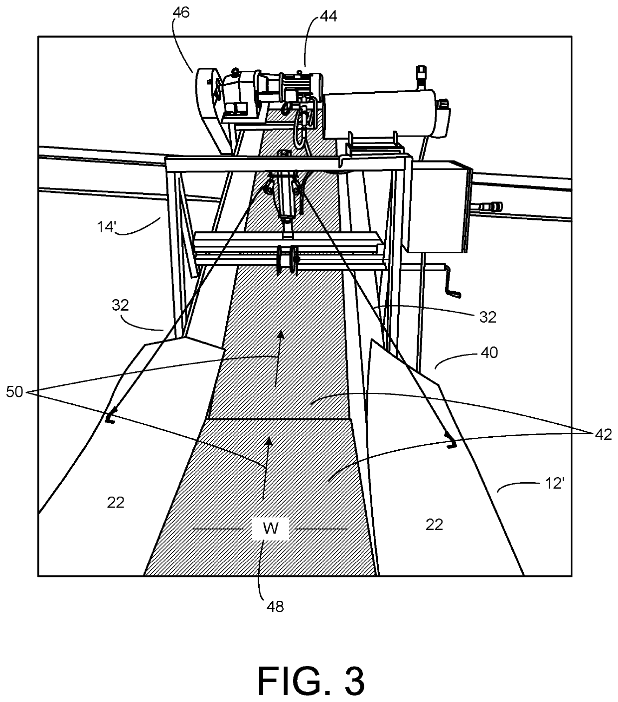 Drive over conveyor for peanuts