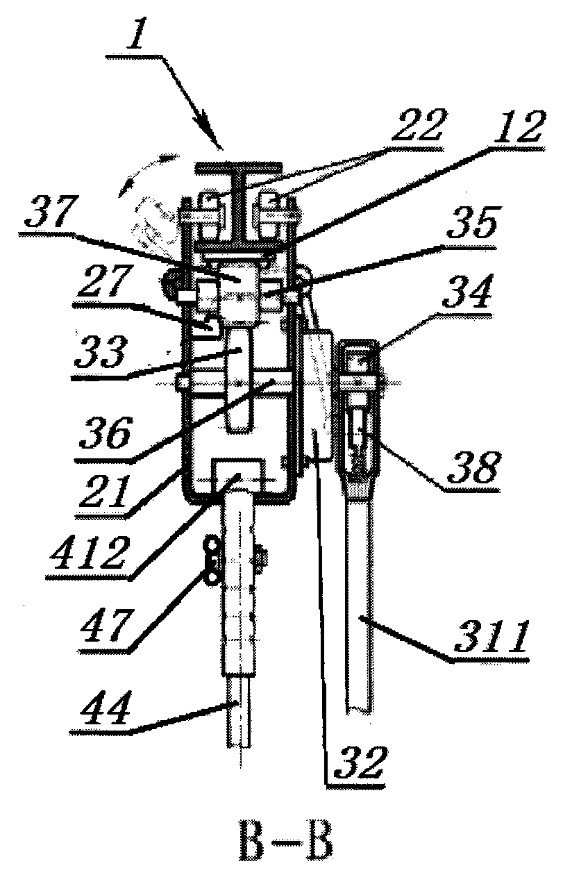 Suspended non-power self-help device for upstairs