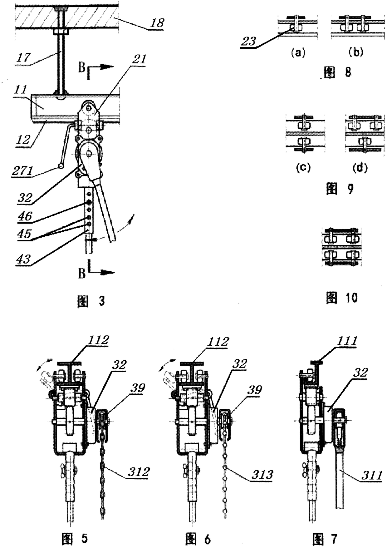 Suspended non-power self-help device for upstairs