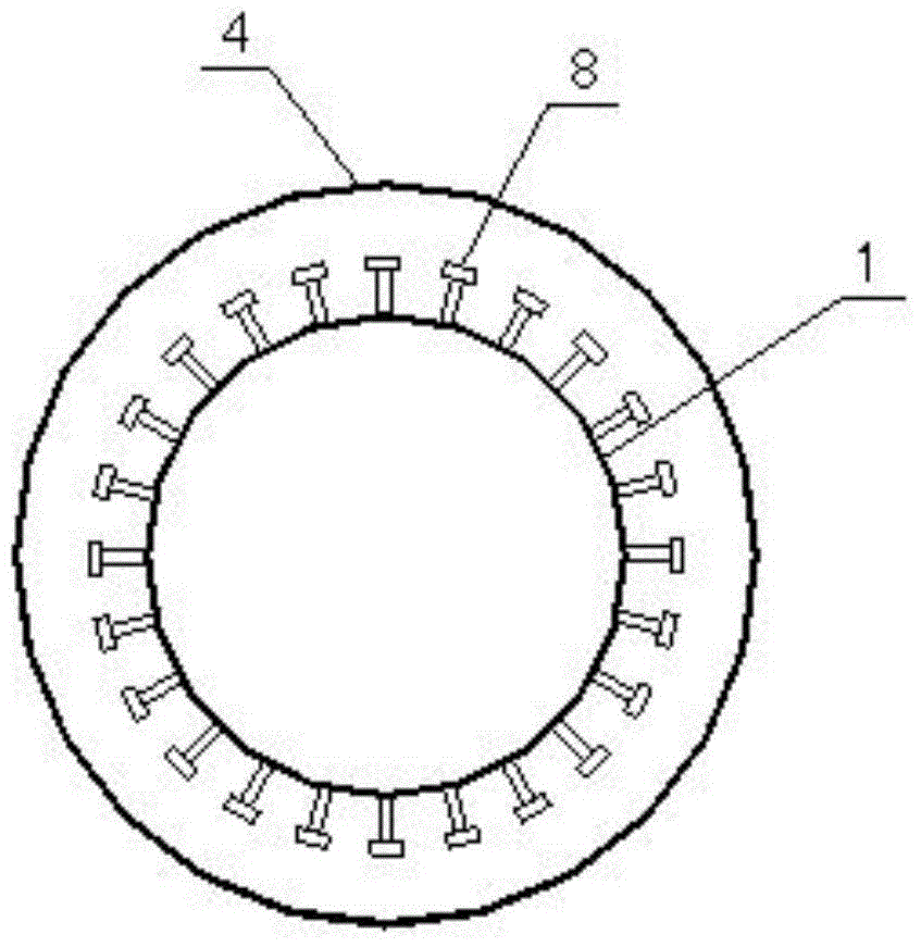 Overturn-preventing wind generating set foundation ring well stressed