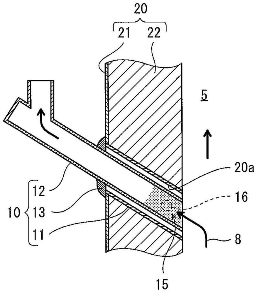 Exhaust gas discharge nozzle